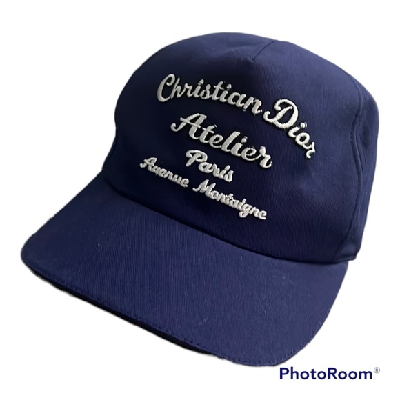 NWT Dior Men's Christian Dior Atelier Blue Embroidered Baseball Cap. - Picture 5 of 8
